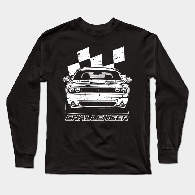 Dodge Challenger Long Sleeve T-Shirt by idrdesign